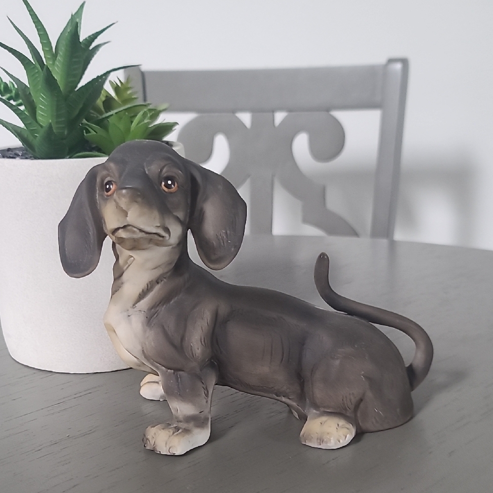 MSR Imports Made In Taiwan Ceramic Dachshund Figurine